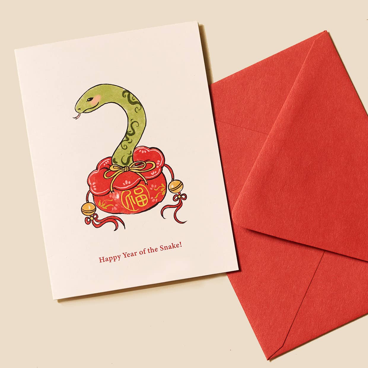 Overice - Venta al por mayor Tarjetas de Año Nuevo - Año de la Serpiente Bolsa de la Suerte 福蛇迎春2