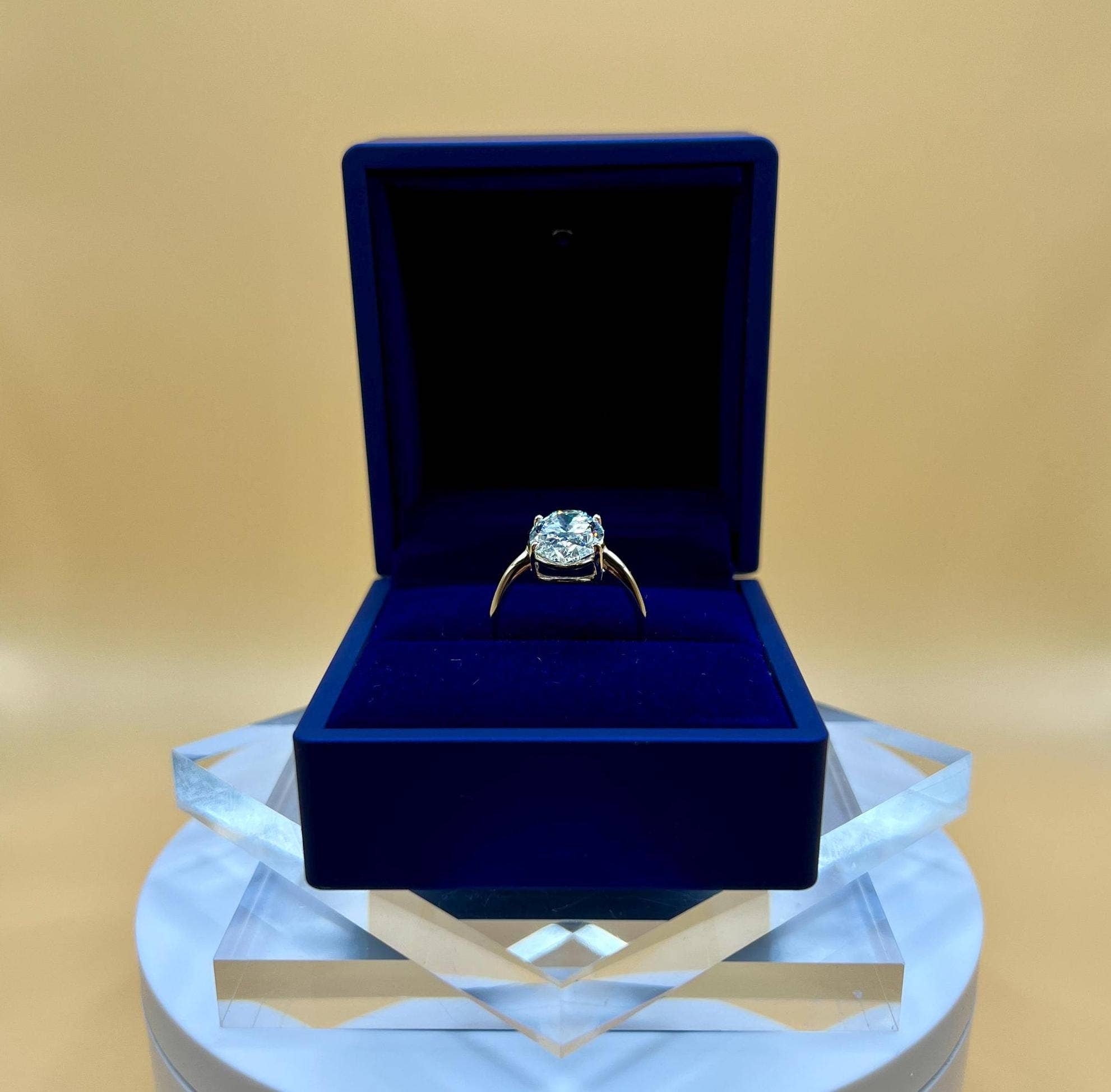 Elegant Jewels LLC - Wholesale Engagement Ring - 5 CT Oval Lab Grown Diamond 14K Gold Solitaire Ring7