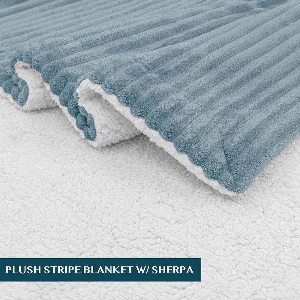 Pavilia - Vente Plaids - Plaid Sherpa côtelé9