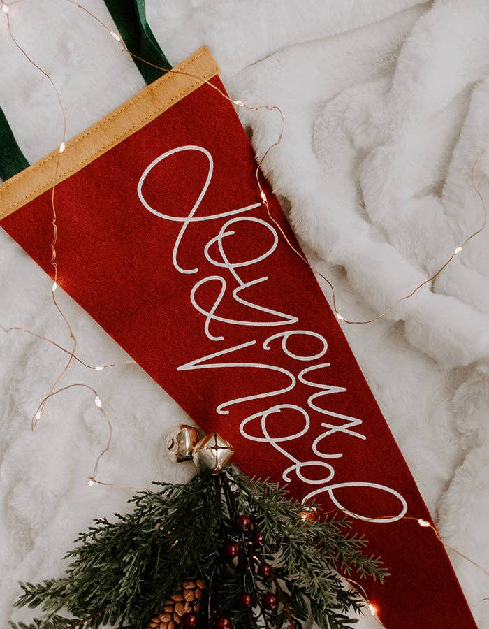 Chalkfulloflove - Wholesale Christmas Decoration - Joyeux Noel Felt Pennant (Christmas 2025)1