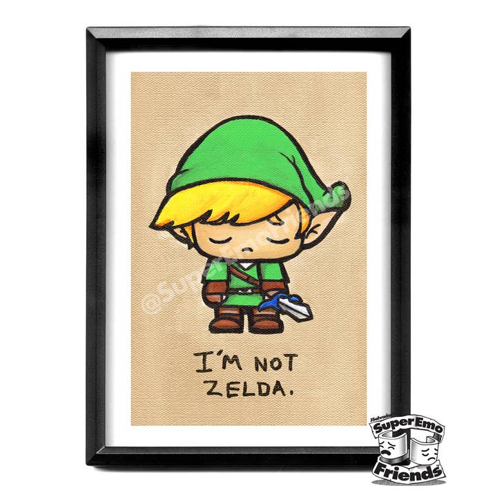 SuperEmo Blink Inramad 5x7 Tryck för wholesale av SuperEmoFriends