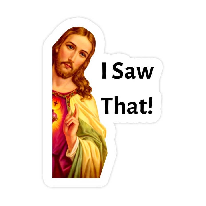 Pegatina «Lo vi» de Jesús para venta al por mayor de Sticker Bull
