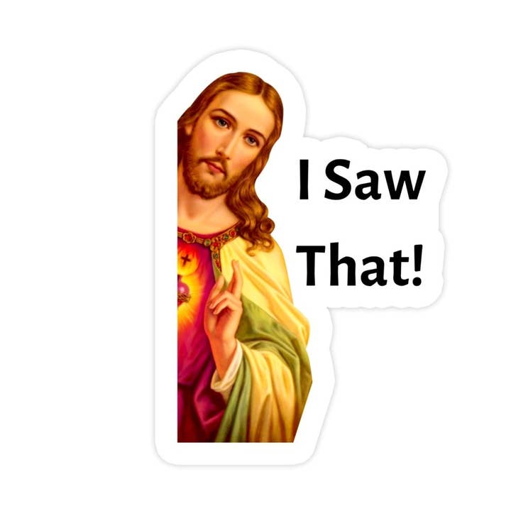 Pegatina «Lo vi» de Jesús para venta al por mayor de Sticker Bull