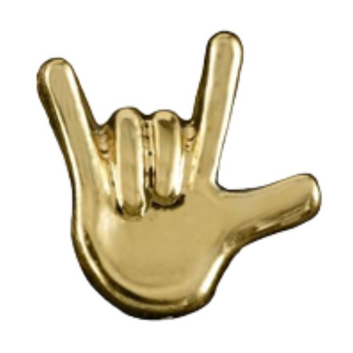 I Love You Sign Language Symbol Deaf Awareness Tac Pins for wholesale by The Awareness Company