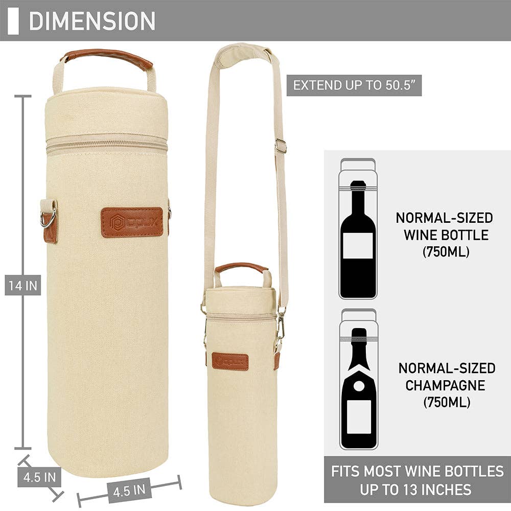 OPUX - Wholesale Wine Tote - 1 Bottle Wine Carrier Bag20