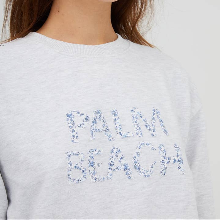 Felpa con Toppa Floreale Personalizzata per la vendita all'ingrosso da parte di Unemployed Denim