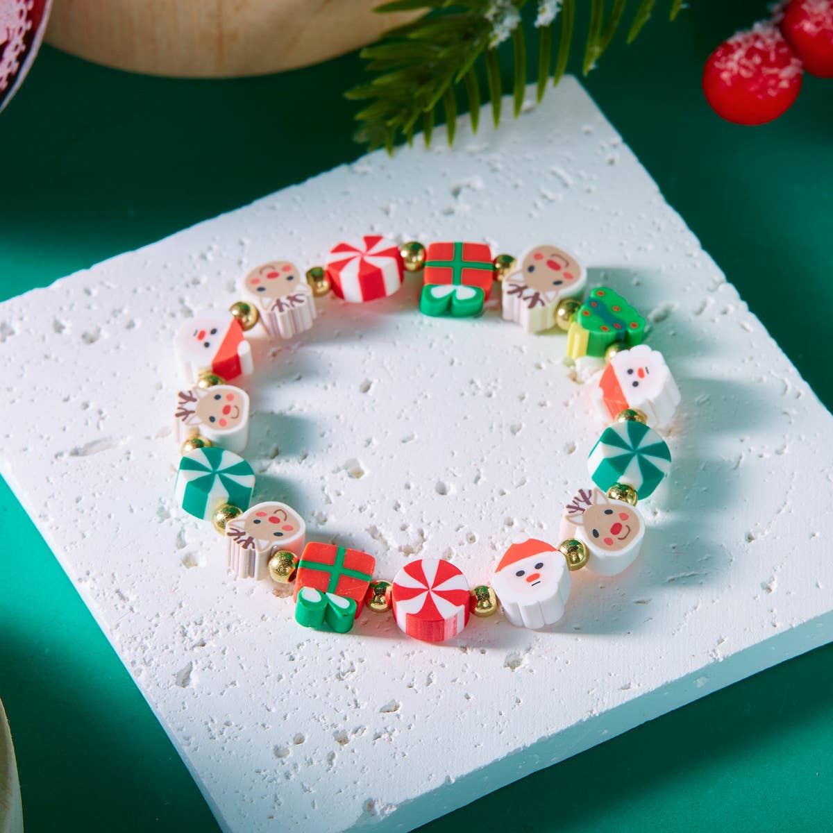 ACCITY - Wholesale Beaded Bracelet - CHRISTMAS SOFT SANTA CLAUS BRACELET_CWAJE23902
