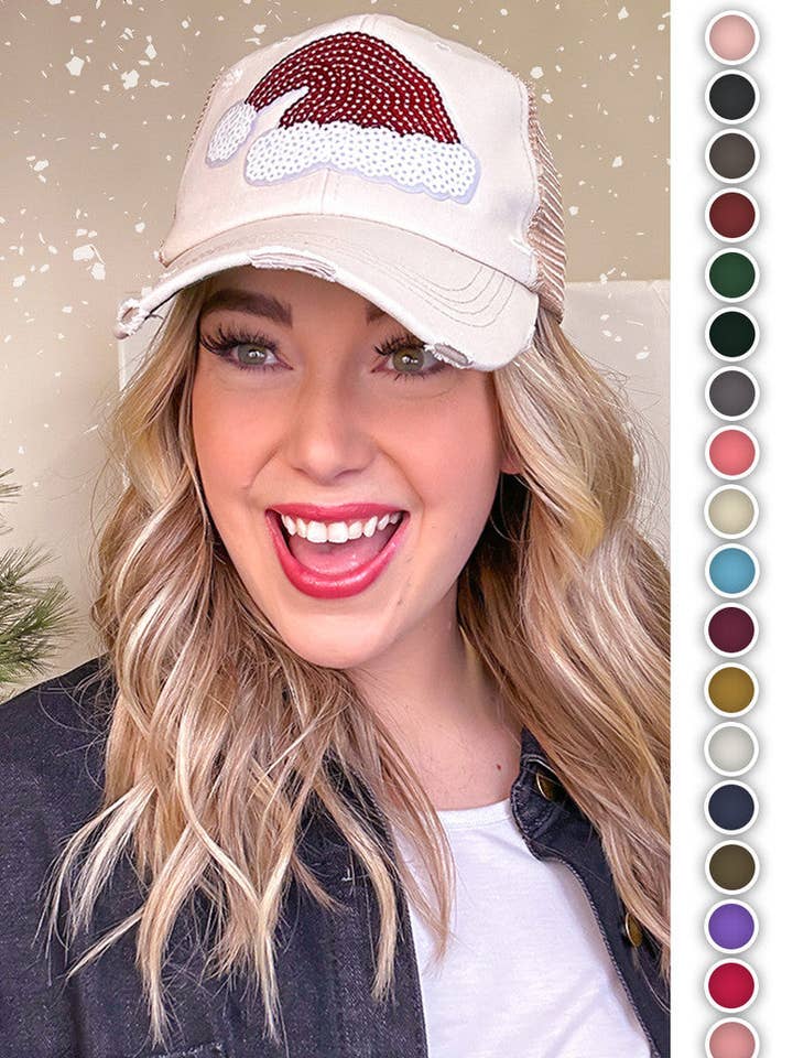 Bonnet de père Noël Sparkle Vintage pour la vente par Sugar Stitch