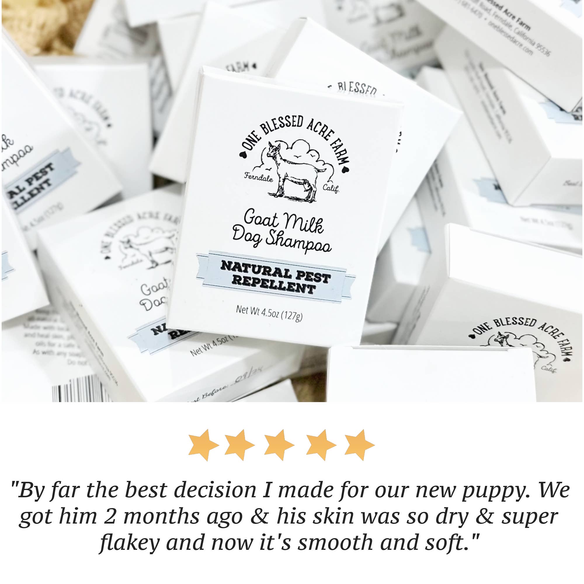 One Blessed Acre Farm - Wholesale Pet Shampoo - Dog - Dog Shampoo Goat Milk Bar Soap Natural Flea Repellent7