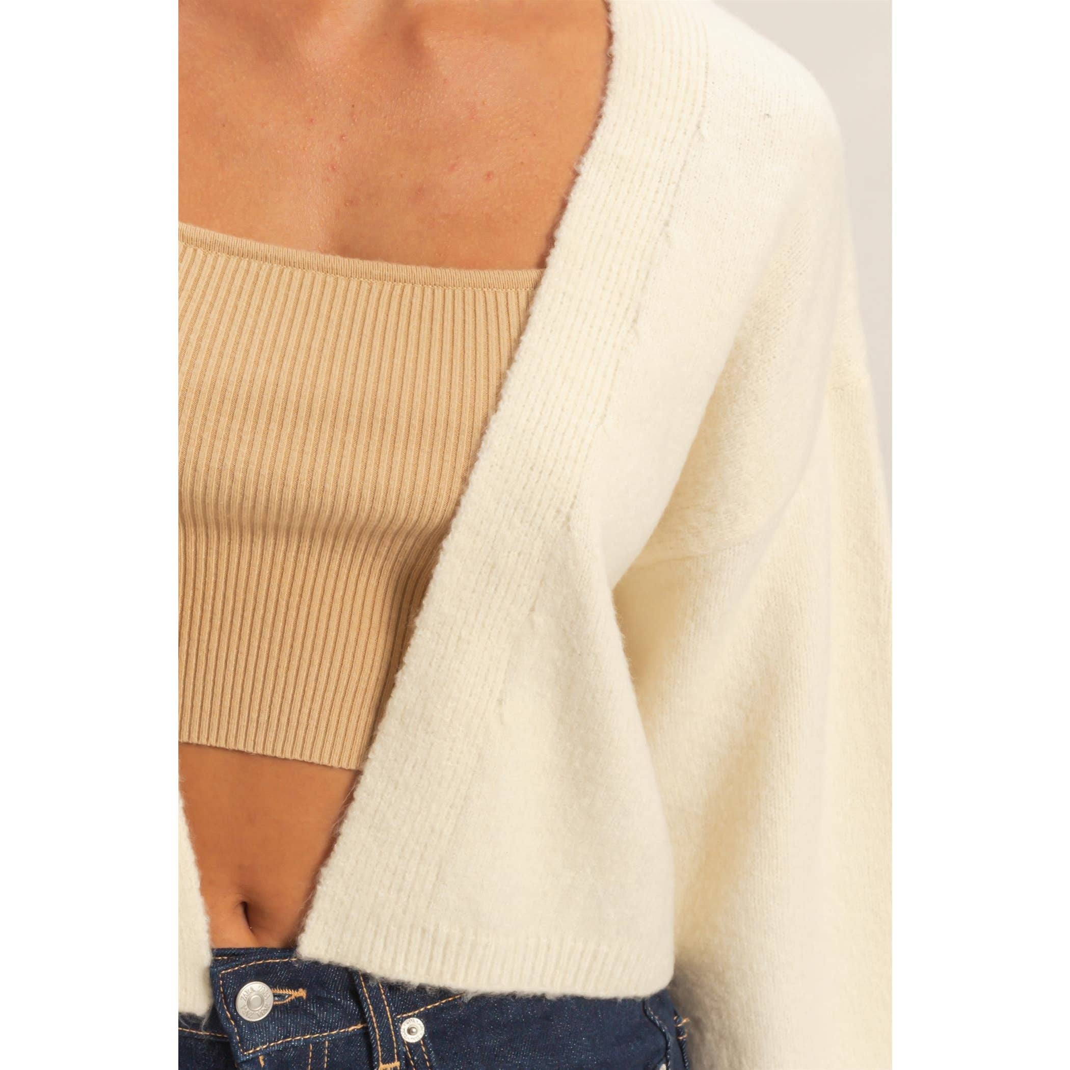 Double Zero - Vendita all'ingrosso Cardigan - Donna - Maglione cardigan aperto sul davanti25