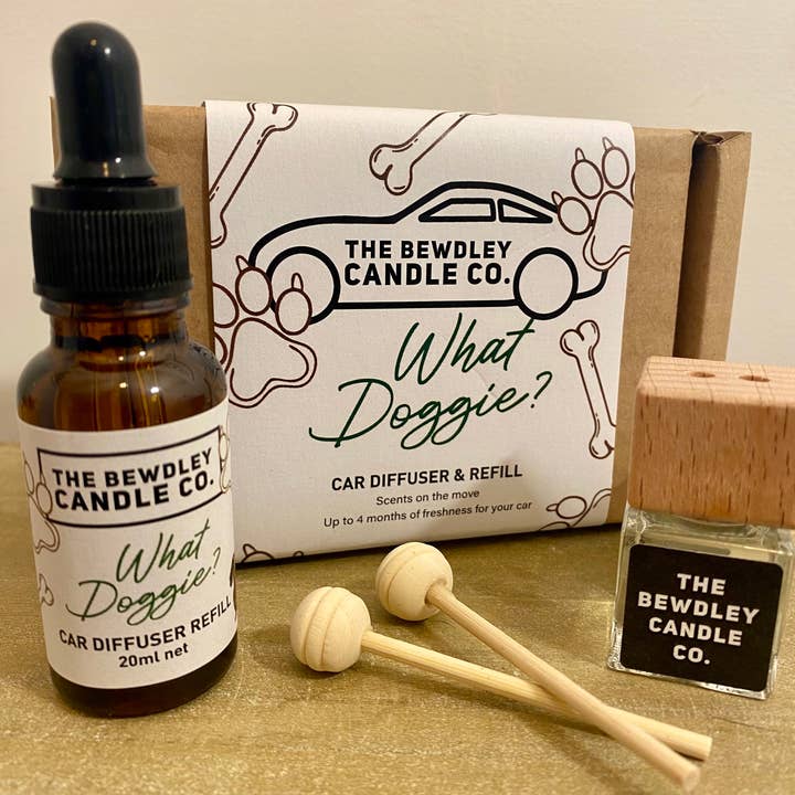 What Doggie? Car Diffuser for wholesale by The Bewdley Candle Co.