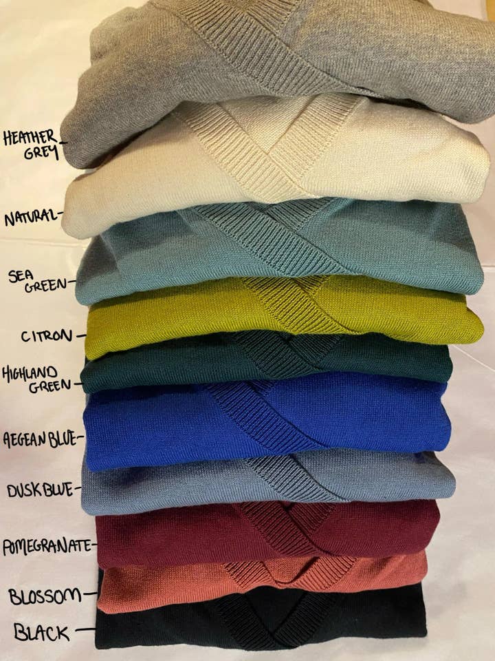 UNA PLUMA - Wholesale Knit Sweater - Women's - Colibrí Wrap Sweater - Organic Cotton Wrap2