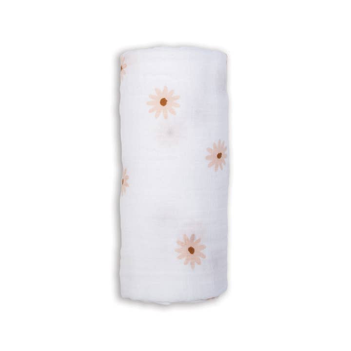 Lulujo - Wholesale Swaddle - Baby - Muslin Cotton Swaddle Blanket - Large - Daisies