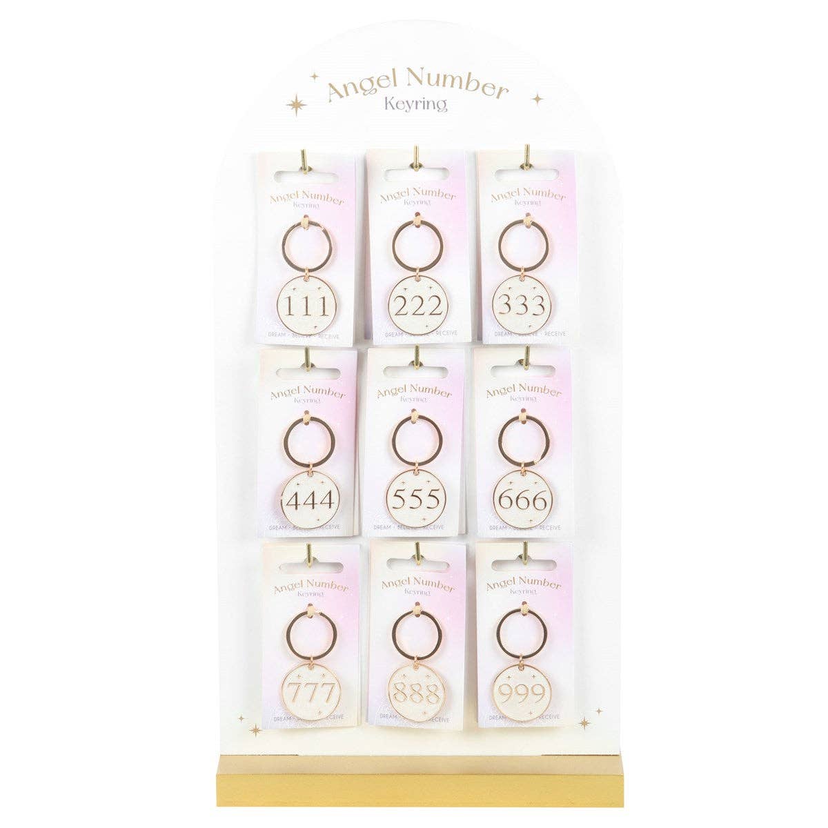 Something Different Wholesale – wholesale Nyckelring - Unisex – Set med 36 nyckelringar med änglasiffror på display1