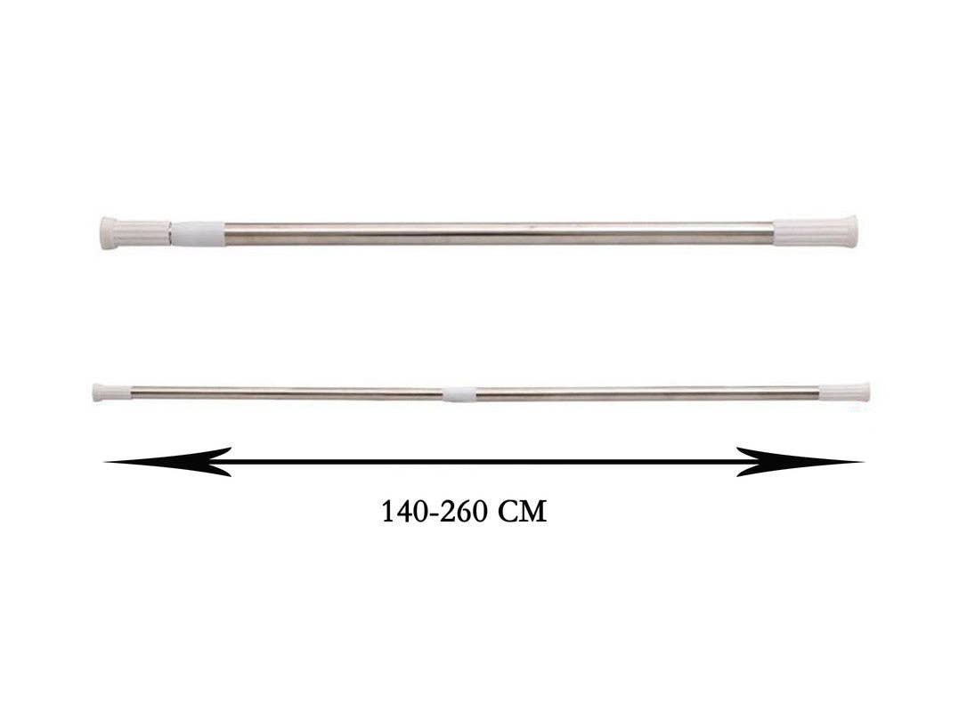 BOD HOME - Wholesale Gordijnstang - Uitbreidbare douchegordijnstang goud 140-260cm0