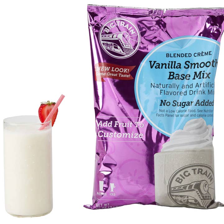 Big Train No Sugar Added Vanilla Smoothie Base Mix for wholesale by Dark Canyon Coffee Company