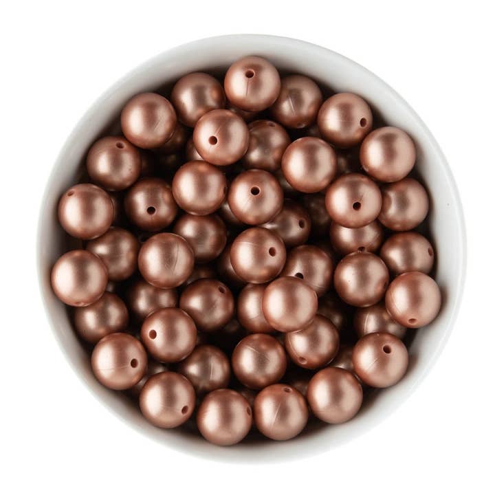 Cara & Co Silicone Craft Supply - Wholesale Craft Supplies - Metallic Silicone Print Beads7