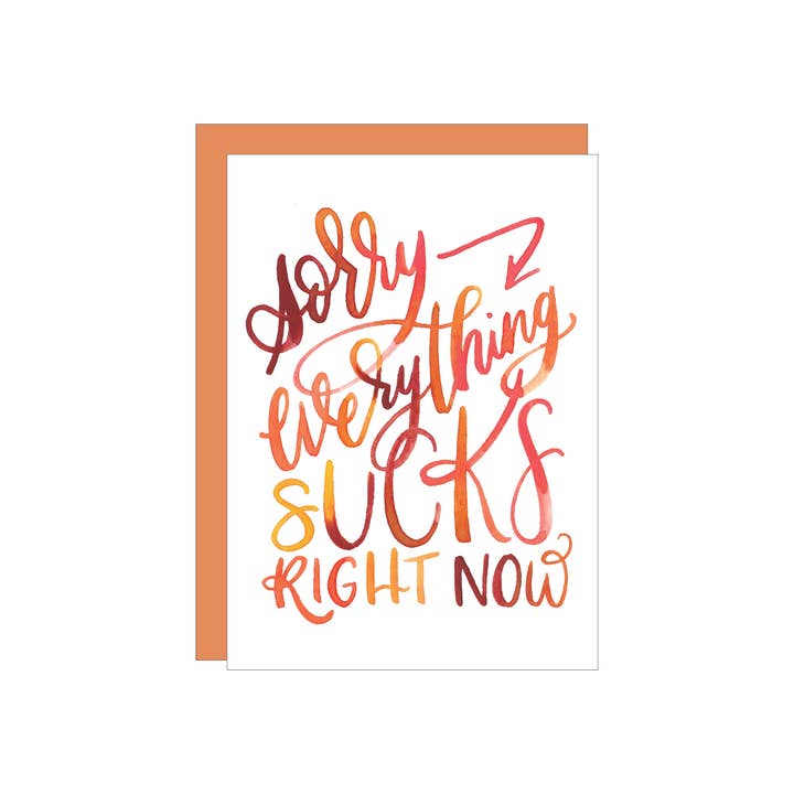 Sorry wenskaart voor wholesale door Katie Elizabeth Lettering