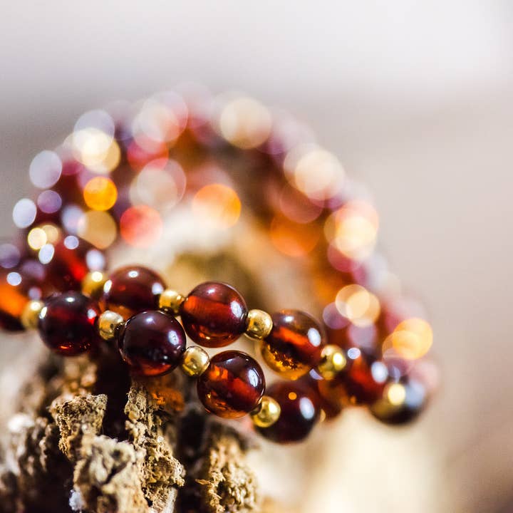 PULSERA DE ÁMBAR BÁLTICO COÑAC para venta al por mayor de Amber House