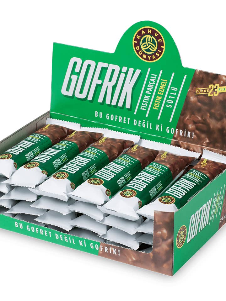 Gofrik Mjölkchokladkaka Antep Pistagenötter Turkisk Halal för wholesale av Aladdin