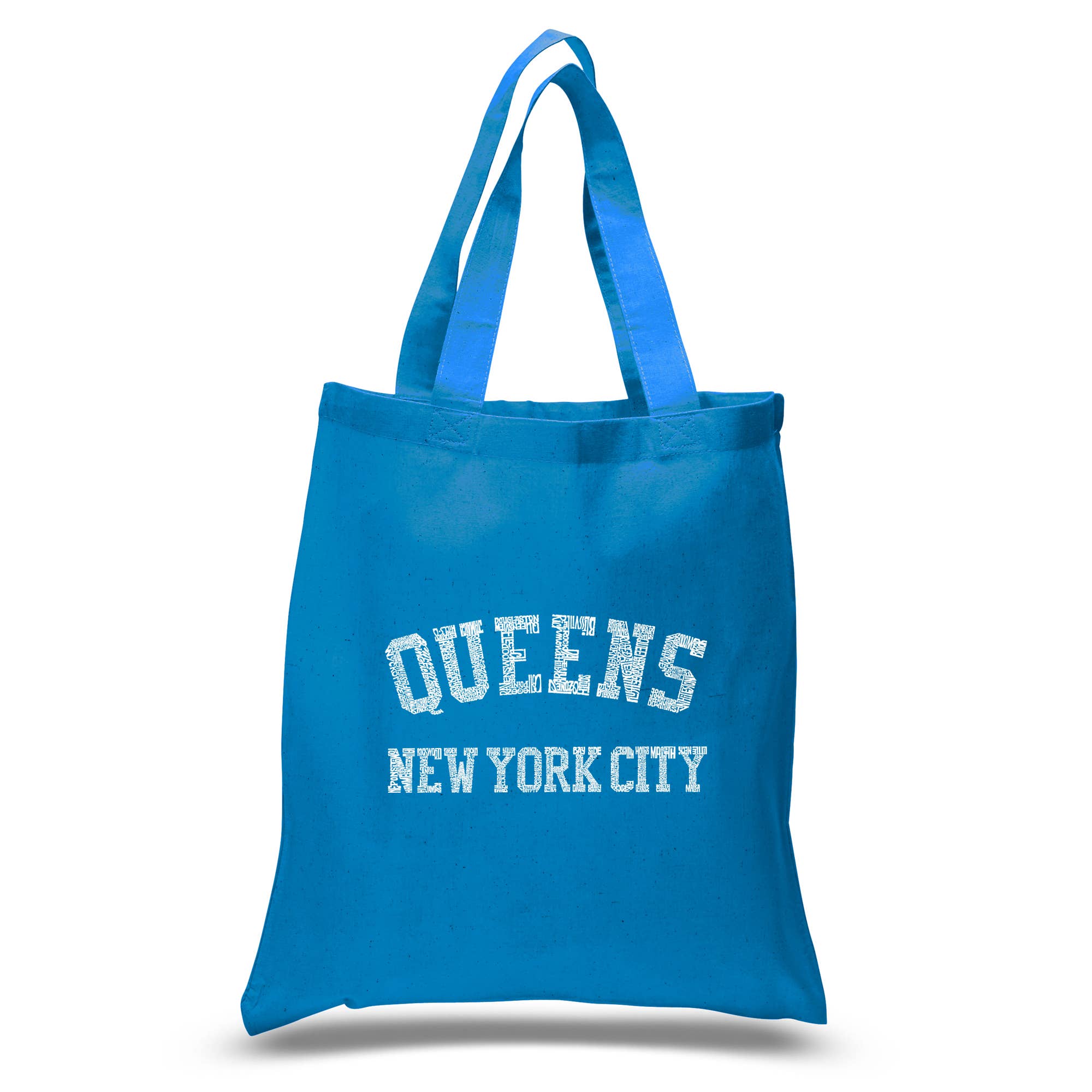 LA Pop Art - Wholesale Tote Bag - Unisex - LA Pop Art Word Art Tote Bag -NEIGHBORHOODS IN QUEENS, NY12