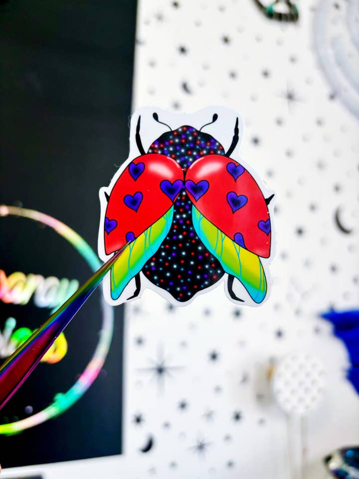 Ladybug, Ladybird, Beetle, Celestial Love Bug Stickers for wholesale by Desaray Designs
