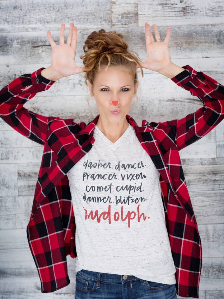 Christmas Shirt - Rudolph Reindeer Tee for wholesale by Kay Sera Sera