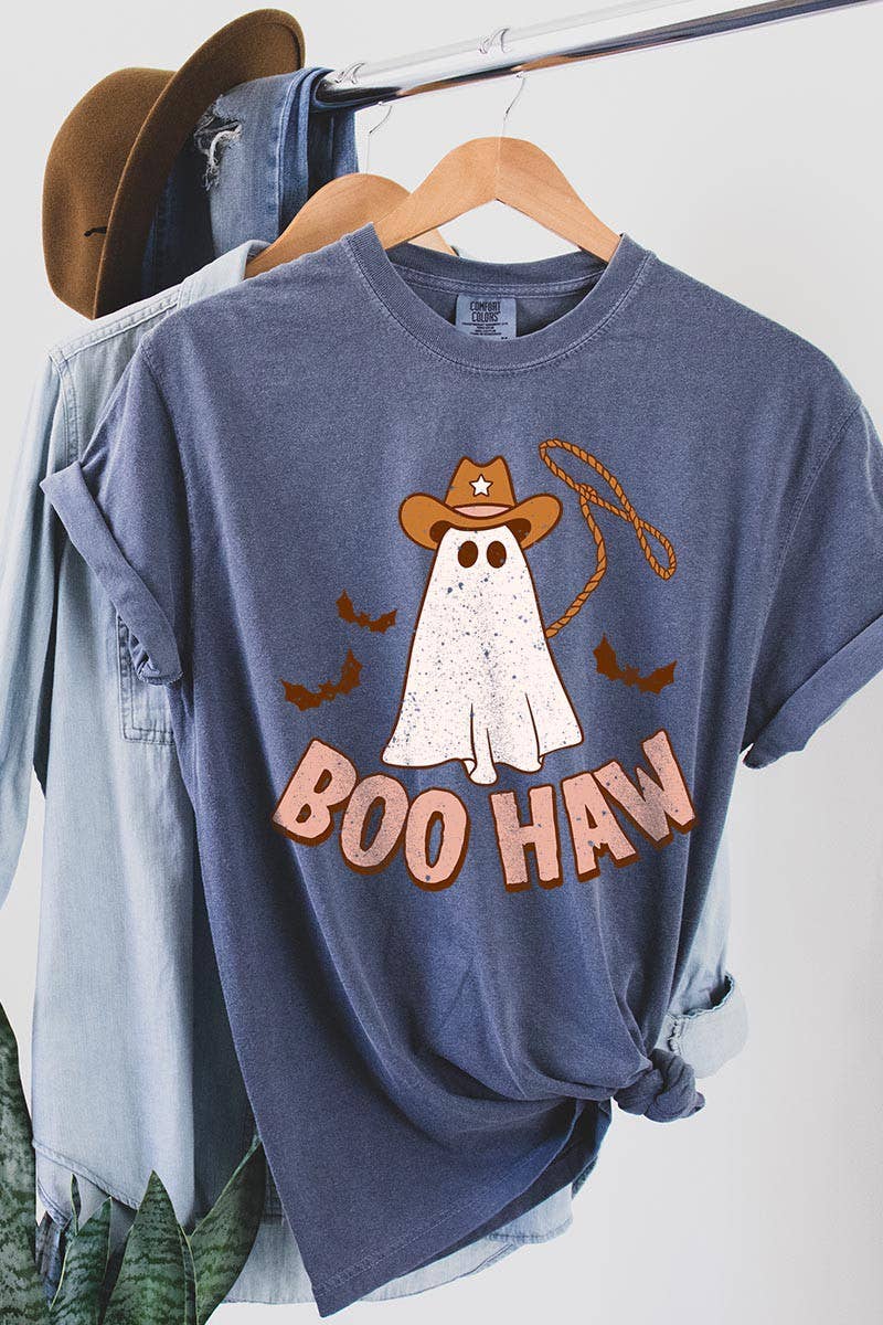 Pink Irene Wholesale - Wholesale Screen Printed T-Shirt - Women's - WESTERN HALLOWEEN GARMENT DYED GRAPHIC TEE6