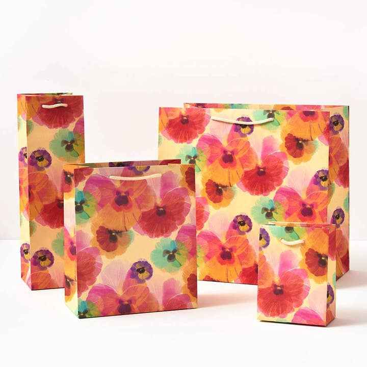 Paper Source Wholesale - Wholesale Gift Bag - Pressed Pansy Gift Bag