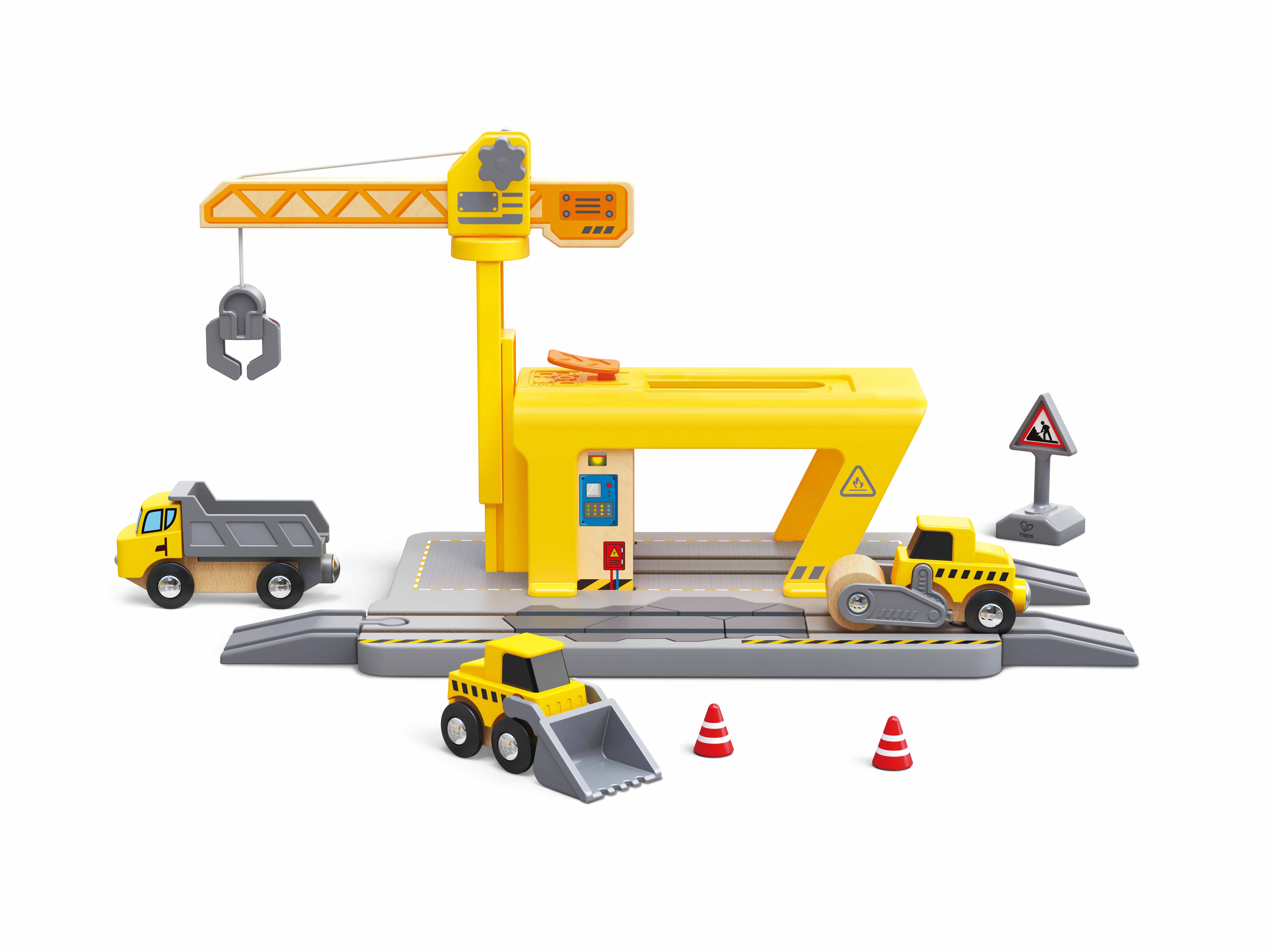 Hape Toys - Wholesale Wood Toy - Kids - Railway Crane Construction