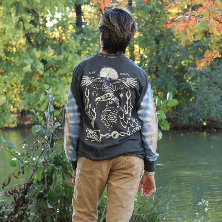 Pepper Black Vulture Long Sleeve Tee for wholesale on Faire3