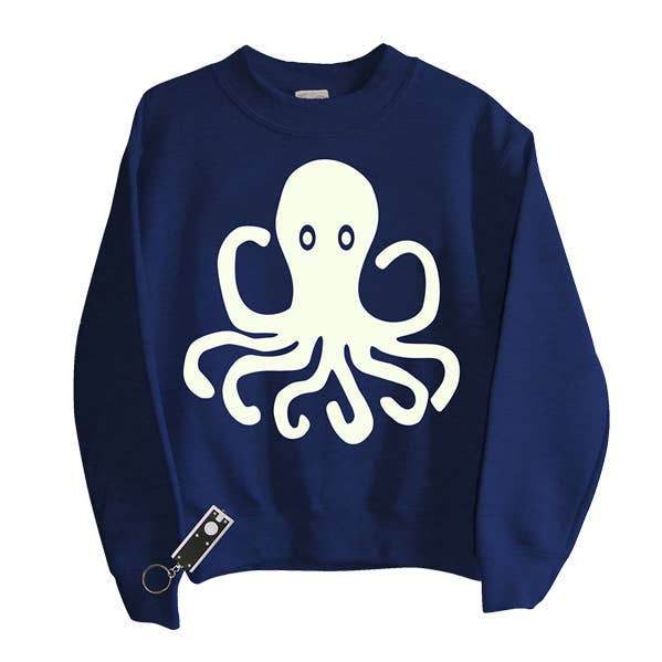 Sudadera pulpo que brilla en la oscuridad para venta al por mayor de Little Mashers