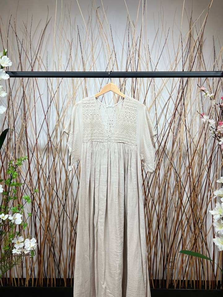 L'Emotion - Wholesale Dress - Women's - Long dress with lace top