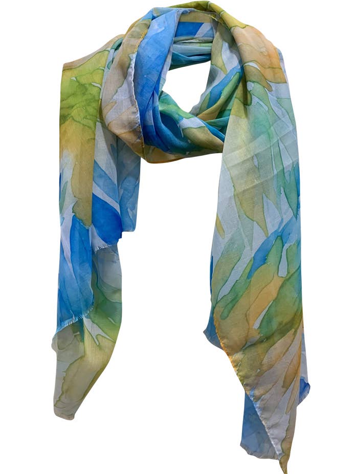 Abstrakt akvarellsjal (SS411L) för wholesale av J & X