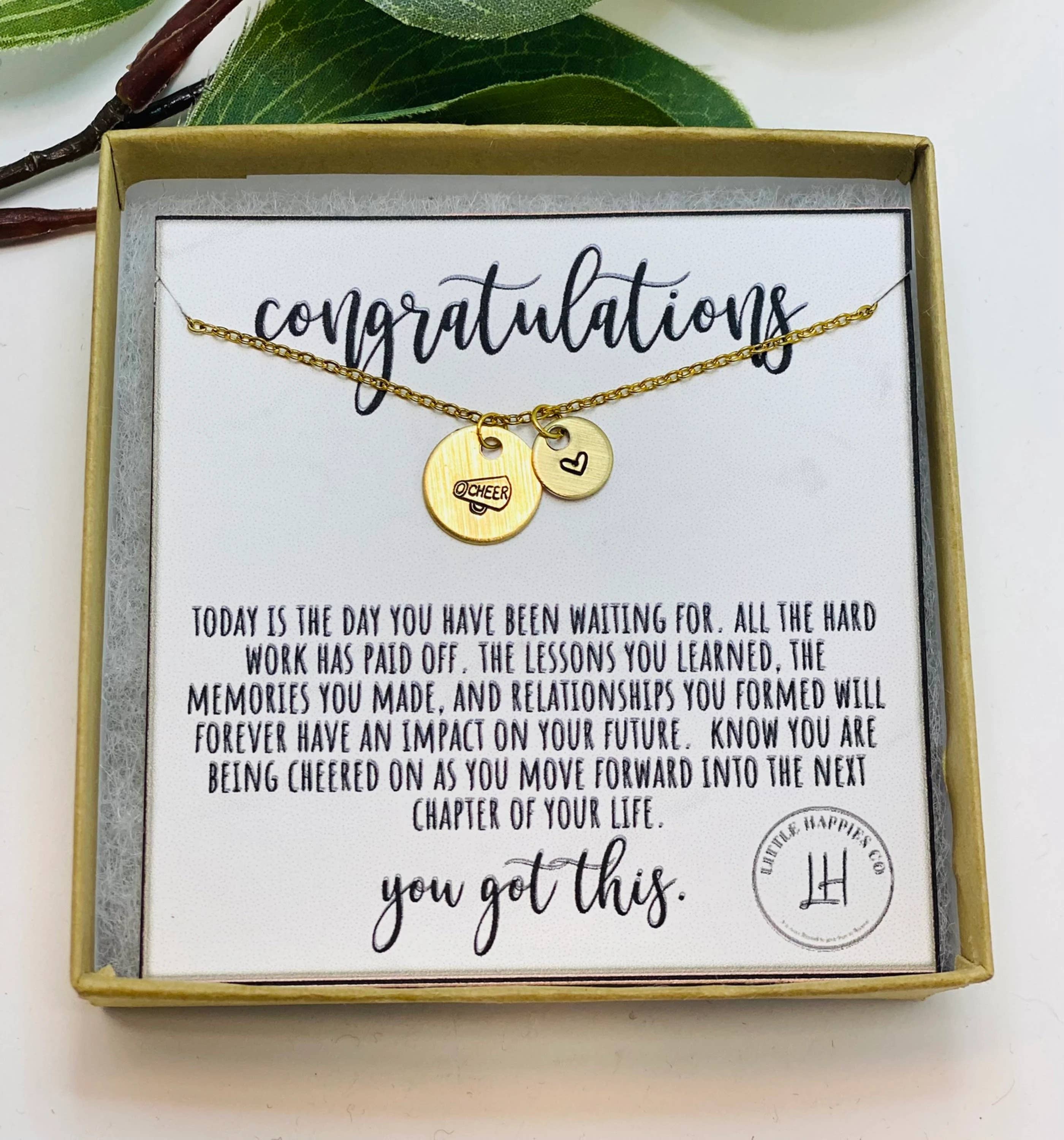 Little Happies Co - Wholesale Pendant/Charm Necklace - Gift for Cheerleading Team, Senior Night Cheer Necklace