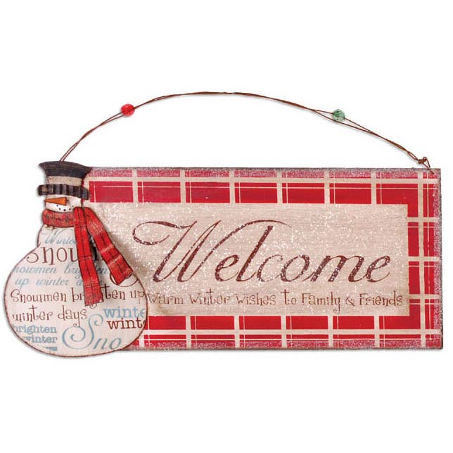 Weihnachtsgroßschneemann-Schild - 19292 für den Großhandel von Sunset Vista Designs