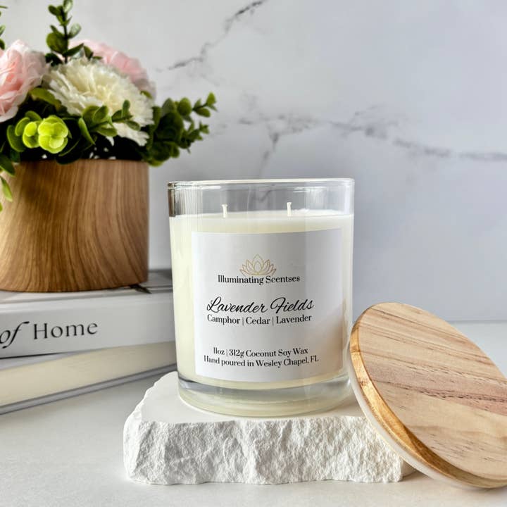 Lavender Fields 11oz | Coconut Soy Scented Candle for wholesale by Illuminating Scentses