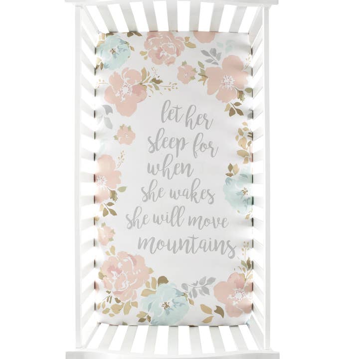 Sábana bajera ajustable de algodón con estampado Mini Crib Place de Malia para venta al por mayor de Levtex Home