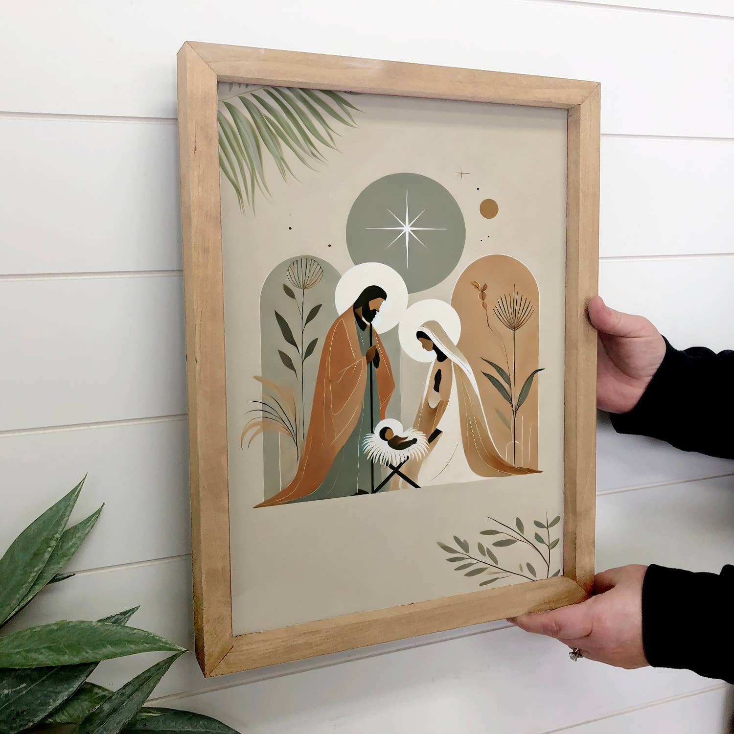 Hangout Home - Wholesale Art Print - Modern Boho Christmas Nativity Arches - Nativity Canvas Art2