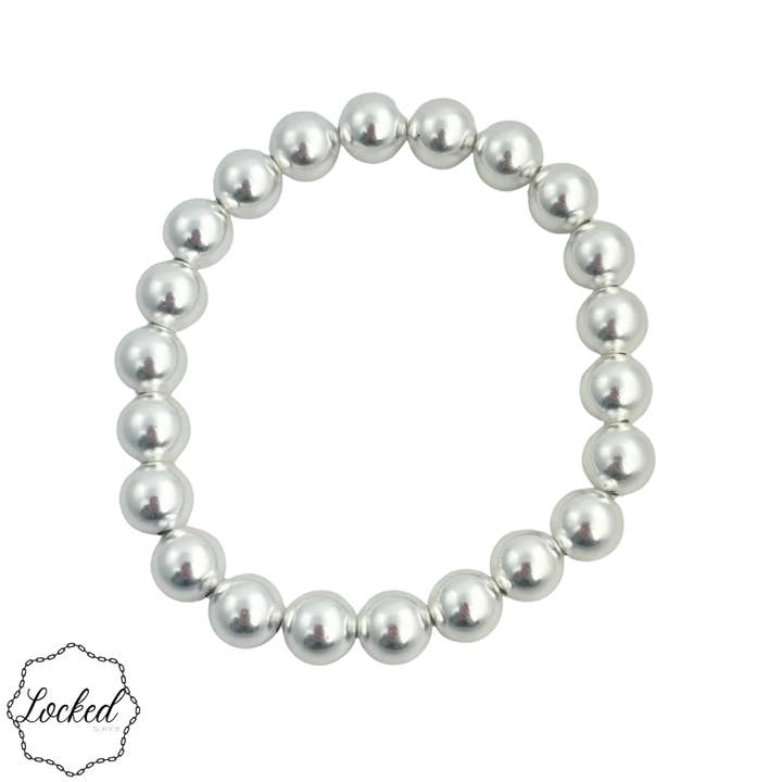 Classico 8MM | Bracciale con Perline in Argento Sterling per la vendita all'ingrosso da parte di Locked by Lula 'n' Lee