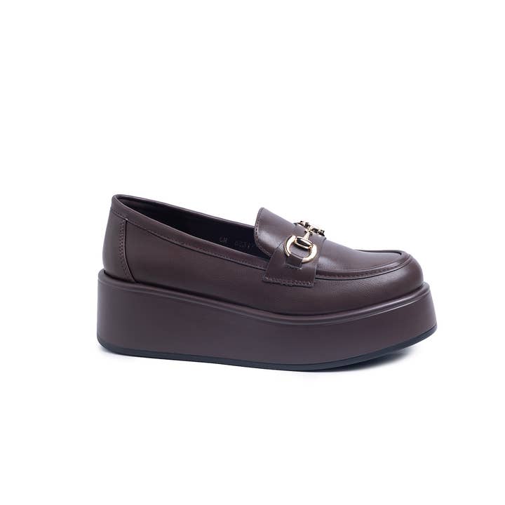 C'M PARIS - Wholesale Loafers - Women's - Platform Loafer with Metal Bit 683171