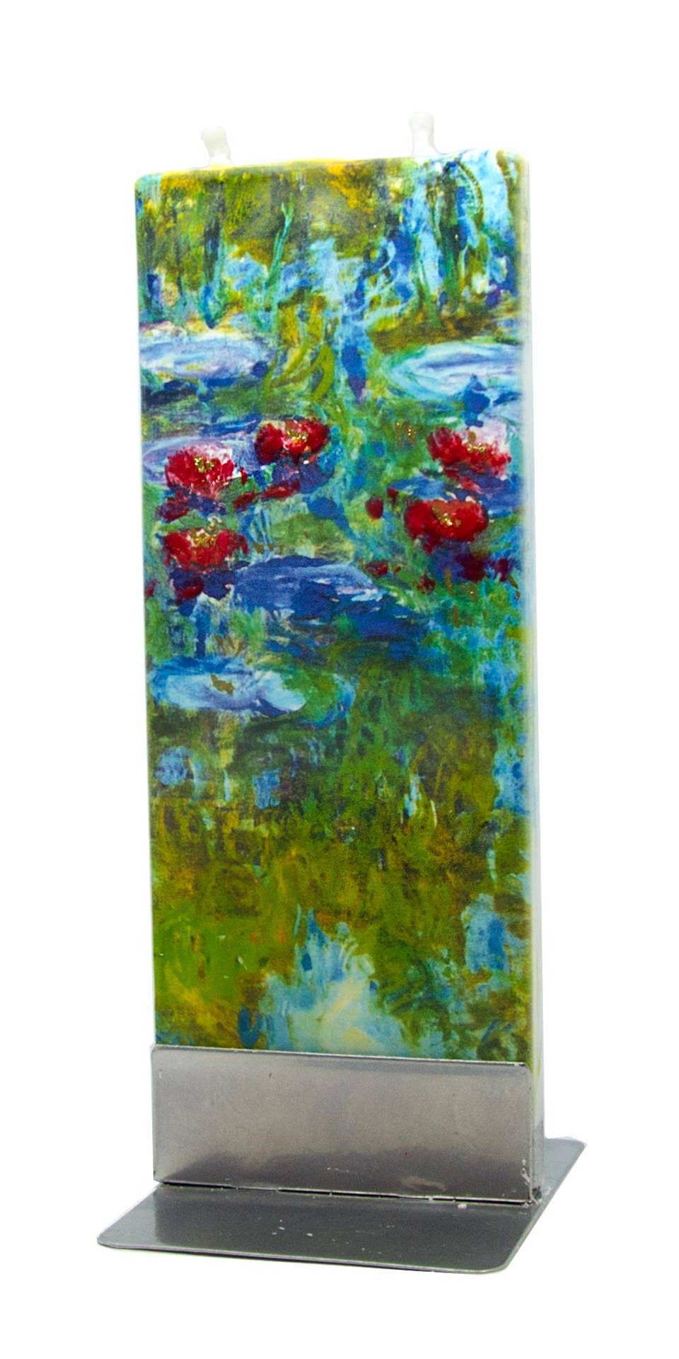 Flatyz EU - Wholesale Pillar Candle - Flat Handmade Candle-Claude Monet Water Lilies1