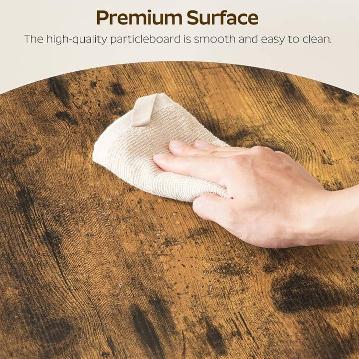 Rustic Brown Black Round Industria lBar Table Set Two With Integrated LED Illumination for wholesale on Faire6