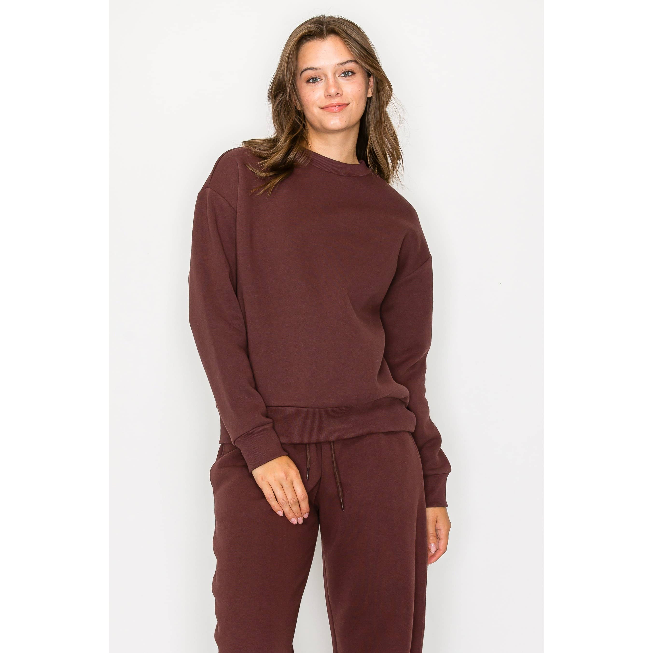 Timeless - Wholesale Sweatshirt - Women's - Oversized Crewneck Fleece Long Sleeve Sweatshirt8