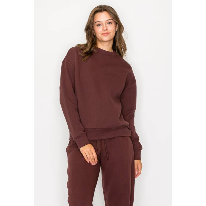 Timeless - Wholesale Sweatshirt - Women's - Oversized Crewneck Fleece Long Sleeve Sweatshirt8