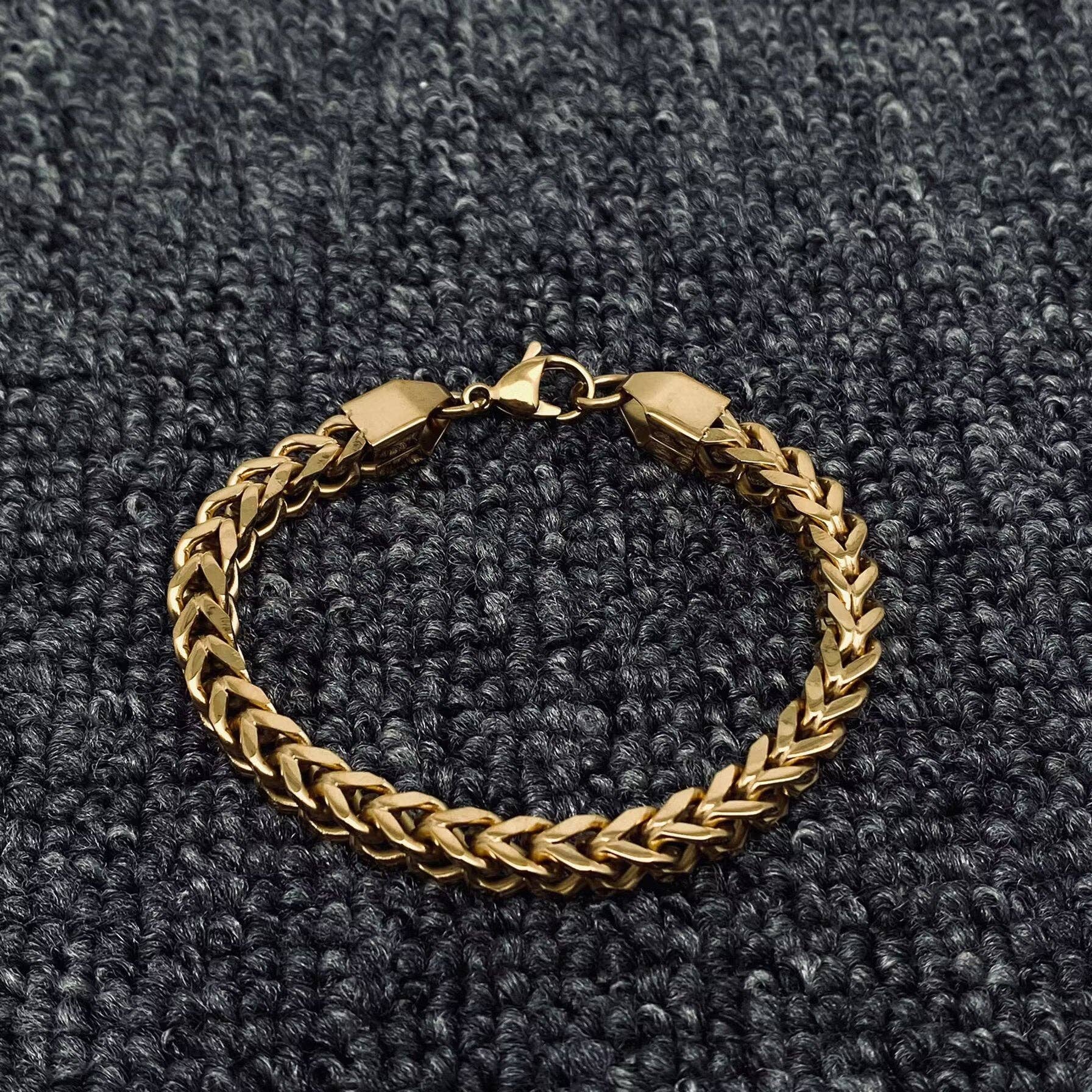 Mio Queena – wholesale Länkar och kedjearmband – Man rostfritt stål dubbelskikt kubanskt kedjearmband -MJ/BC5