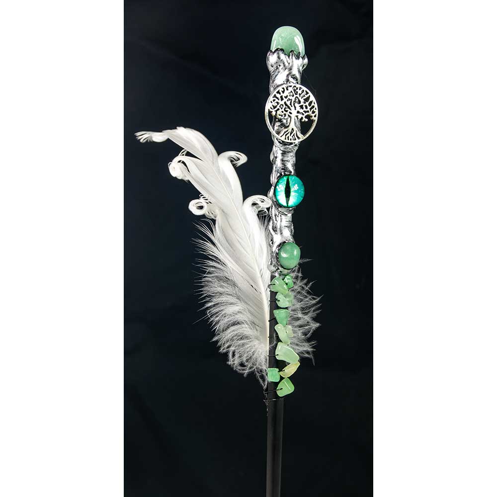 Kheops International - Wholesale Meditation Supplies - Magic Wand - Green Aventurine Blue Dragon Eye & Tree (Each)1