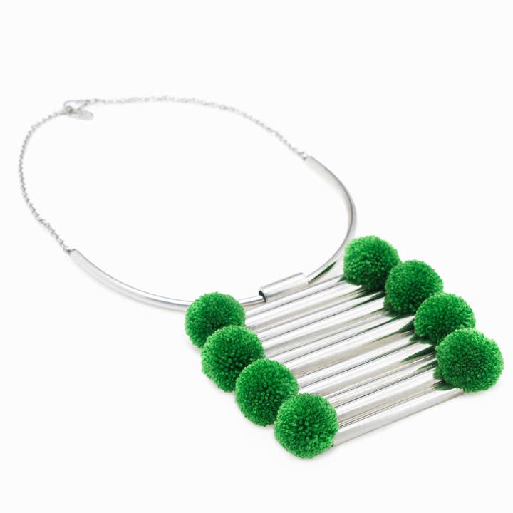 Tubes - Collana con pompon placcati in oro per la vendita all'ingrosso da parte di Viviane Guenoun