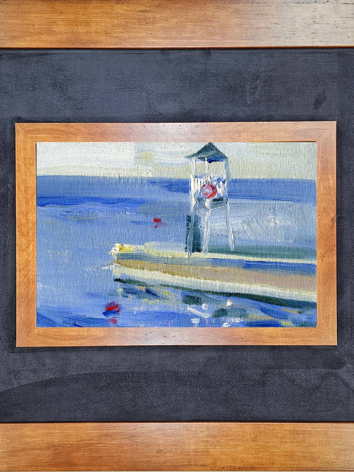 Coastal Life II with Honey Maple and Fabric for wholesale by The Brightener Group