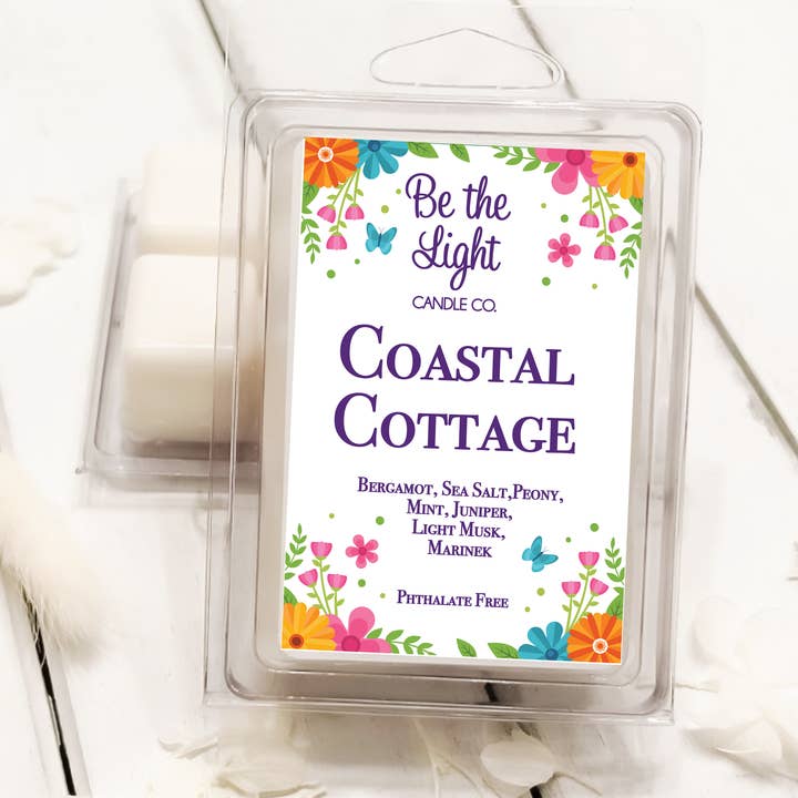 Coastal Cottage Soy Wax Melt | Handmade Scented Melts for wholesale by Be The Light Candle Co.